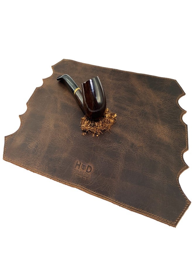 Hide & Drink, Pipe Mat (Pipe & Stand not Included), Protector for Desk, Home Decor, Smoking Accessories, Full Grain Leather, Handmade, Bourbon Brown - Image 5