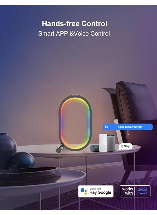 erorex Wireless Bluetooth Table Led Light Color Changing Led Table Lamp Sync Music Control Settings Via App Immerse Yourself In Vibrant Rgb Game Lighting For Tv Backlighting And Bedroom Ambiance!  - Image 2