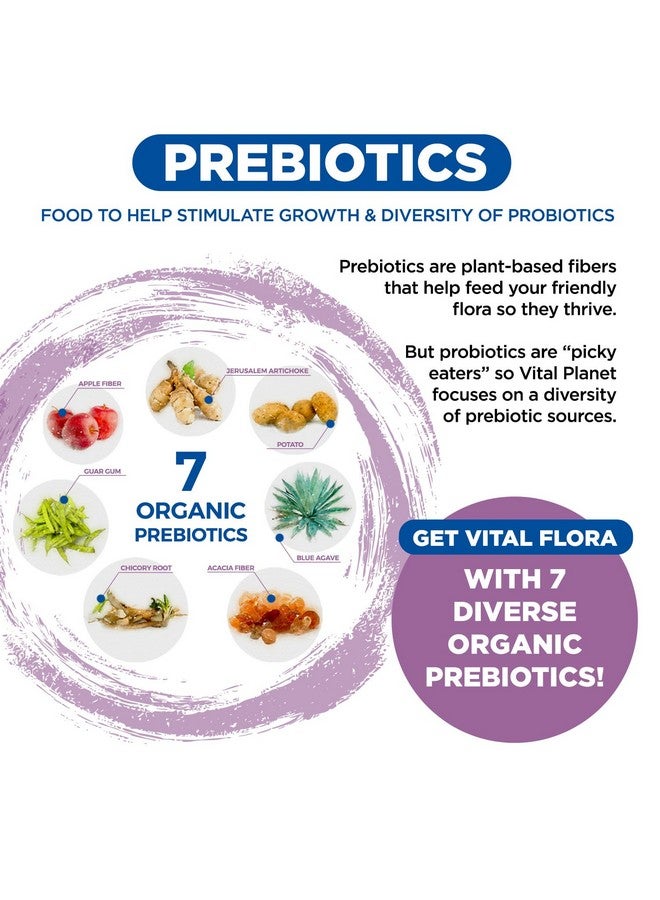 Vital Planet - Vital Flora Women’s Daily Probiotic 60 Billion CFU, 60 Diverse Strains, 7 Organic Prebiotics, Vaginal and Immune Support, Bloating, Digestive Health Probiotics for Women 30 Capsules - Image 5