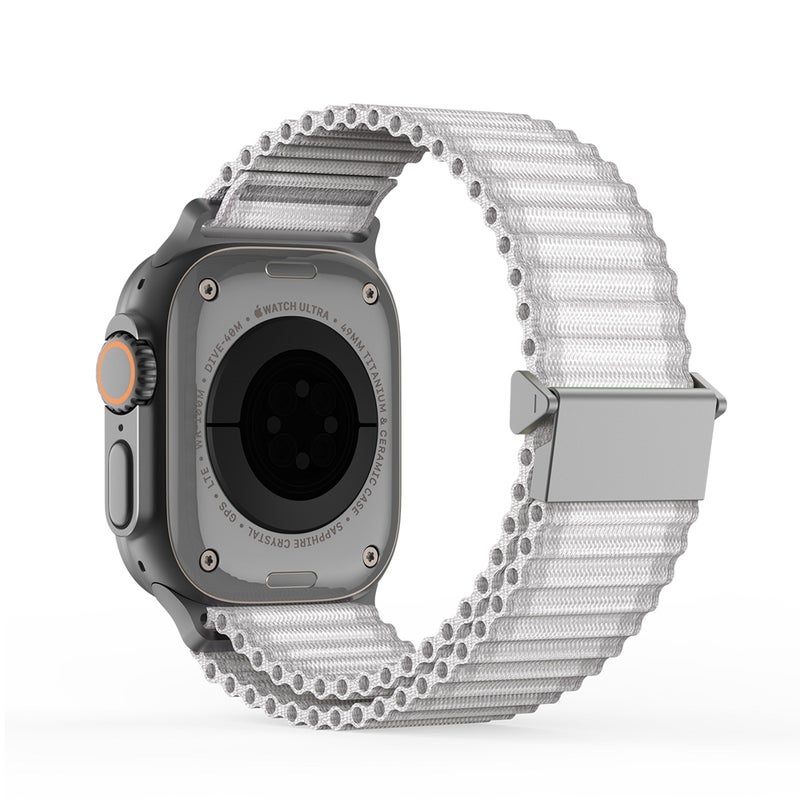 erorex For Apple Watch Se 44Mm Yc Series Ocean Nylon Watch Band(White) - Image 2