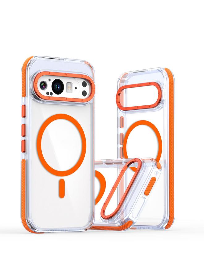 اس-توب جراب لهاتف Google Pixel 9 Pro XL، جراب هاتف MagSafe هجين من مادة TPU من الأكريليك الشفاف ثنائي اللون - Image 1