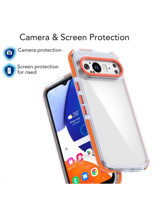 اس-توب جراب لهاتف Google Pixel 9 Pro XL، جراب هاتف MagSafe هجين من مادة TPU من الأكريليك الشفاف ثنائي اللون - Image 3