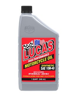 LUCAS OIL Synthetic Motorcycle Oil SAE 10W-40 