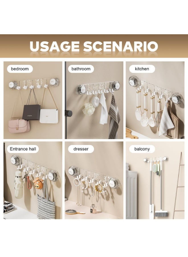 WangPangZi Suction Cup Hooks, Space Saving No-Punch Wall Towel Rack,Heavy Duty Suction Hooks,Bathroom Wall Hook,Removable Bath Towel Hook - Image 5