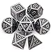Haxtec Antique Metal DND Dice Set Iron Silver Polyhedral DD Dice with Leather Dice Bag Compatible with Dungeons and Dragons TTRPG Gifts for DND Lovers DM Masters - Image 3