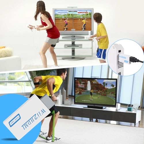 Herfair Wii to HDMI Adapter, 1080P Wii HDMI Adapter, Wii2HDMI Converter for Nintendo Wii/Wii U, Supports All Display Modes with 3.5mm Audio Jack Connector to HDTV Smart TV - Image 5