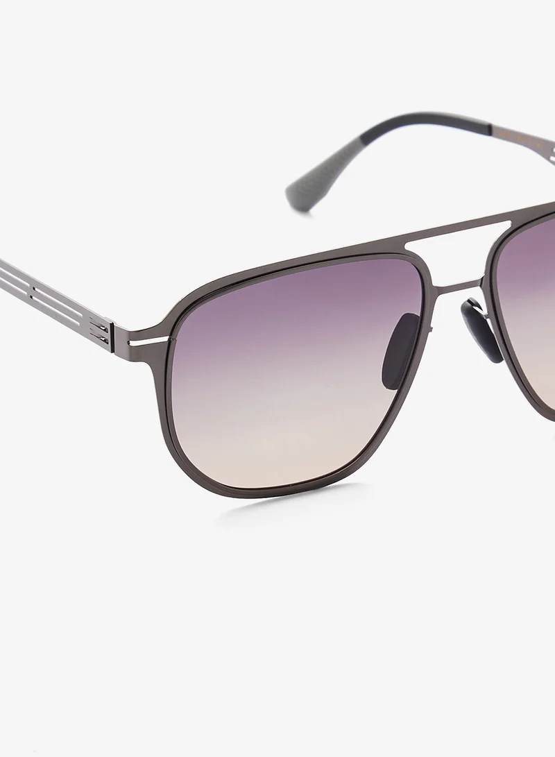 Seventy Five Polarized Lens Square Aviatoe Sunglasses