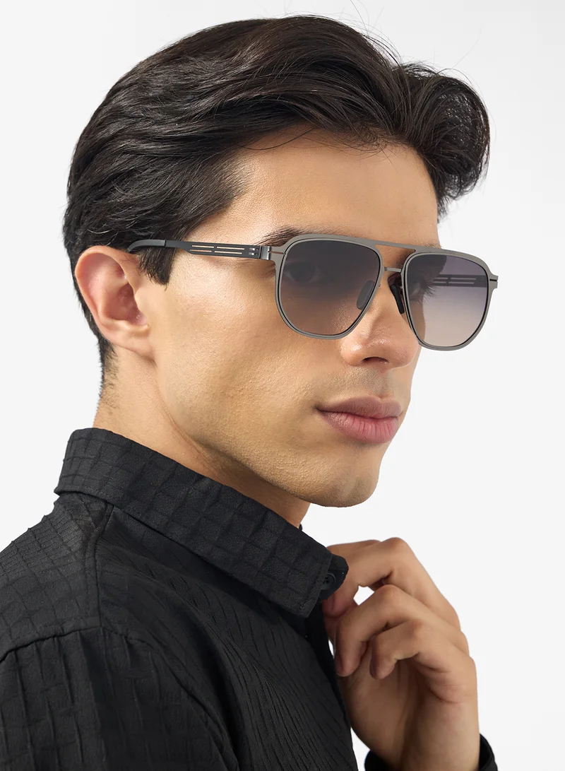 Seventy Five Polarized Lens Square Aviatoe Sunglasses