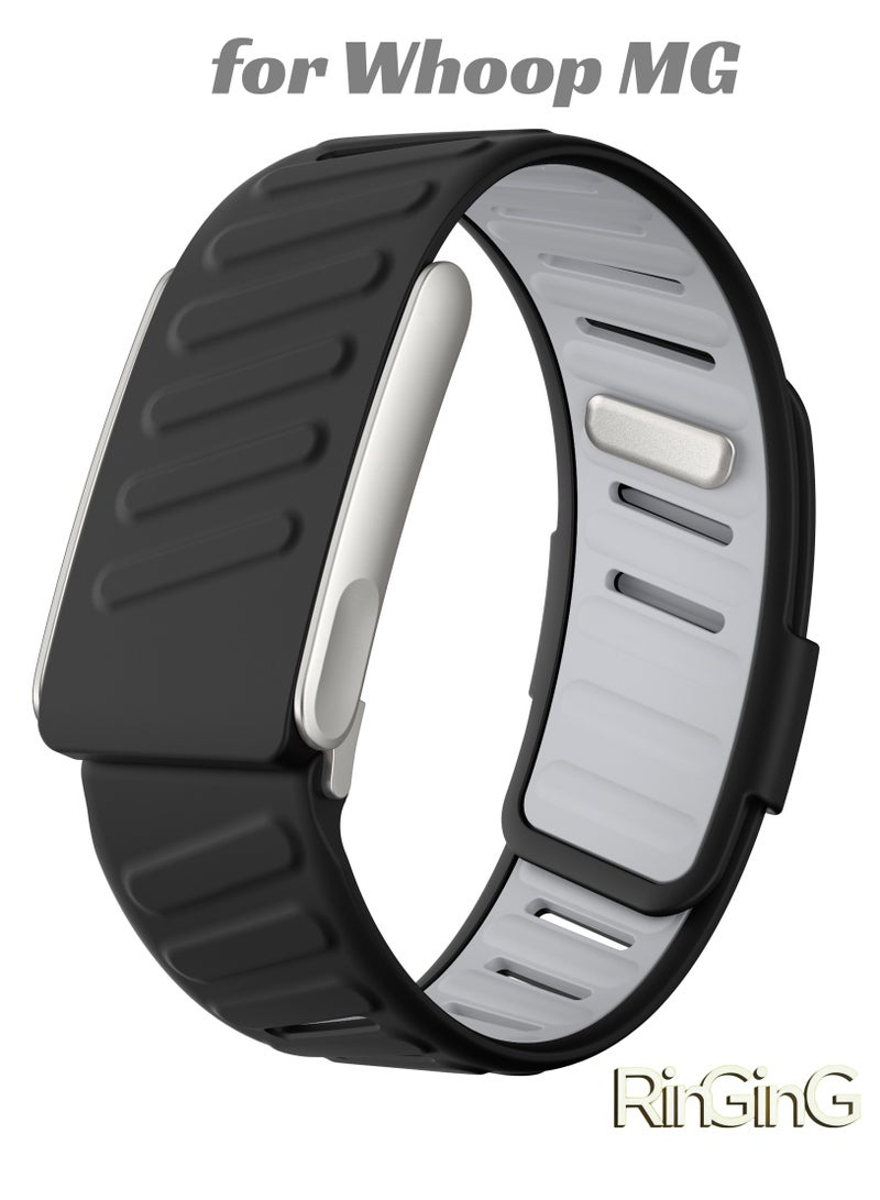 RinGinG Sport Silicone Replacement Band Compatible with Whoop MG Wearable Fitness & Activity Tracker, Durable, Comfortable & Breathable and Adjustable Wristband Replacement Strap Easy to Use and Perfect for Every Occasion Whoop Band Silicone Replacement Wrist Compatible with Whoop Strap MG Ultra-Soft Waterproof and Sweatproof, Soft-Touch and Flexible Silicone, Premium Quality, Comfortable - Image 1