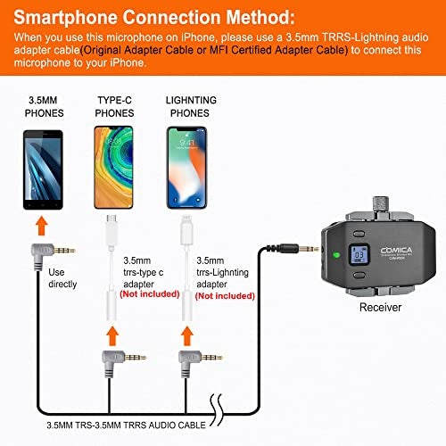 COMICA CVM-WS50 Wireless Handheld Microphone, Professional Handheld Interview Mic for iPhone, Android Phones, Camera, Reporter Mic for Content Creators, Interviews, Reporting, Podcast, Livestream - Image 5
