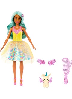 Mattel BARBIE BARBIE A Hidden Magic - Teresa Doll with Fairytale Outfit, Wavy Hair and Comb for Hairdressing Fun  - Image 5