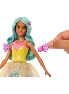 Mattel BARBIE BARBIE A Hidden Magic - Teresa Doll with Fairytale Outfit, Wavy Hair and Comb for Hairdressing Fun  - Image 2