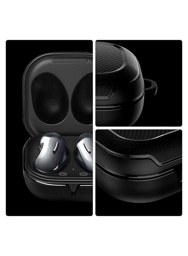 Y&D Compatible with Samsung Galaxy Buds Live Case Cover Led Visible Shockproof Full Protective Protector for Bud Pro Earbuds Headphone Accessories Black  - Image 2