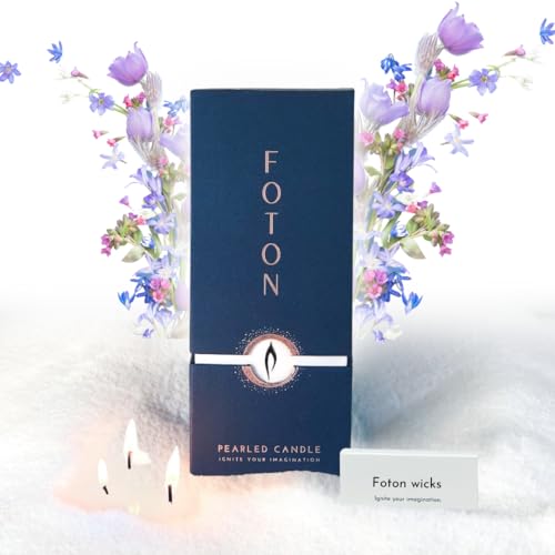 Foton Pearled Candle 18 Oz - Breezy Blanket Fresh Scented Non Toxic Luxury Long Lasting Powder Candles up to 120 Hours - Refillable Candle Sand with 30 Wicks for Candle Making - Image 1
