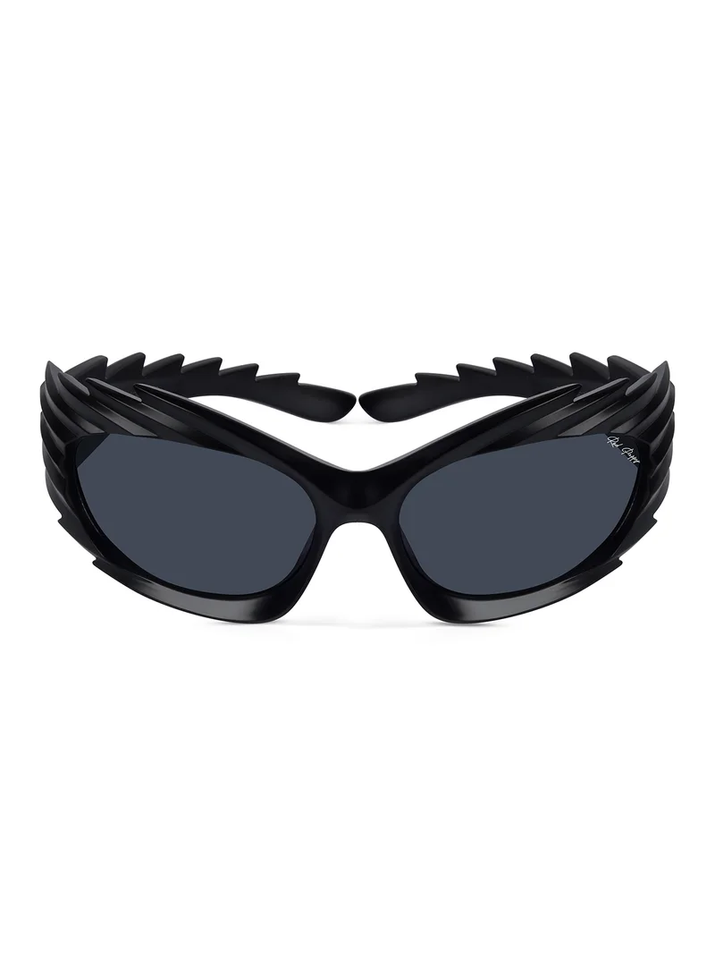 Woggles Red Pappy Glisune Black Rectangle Sunglasses