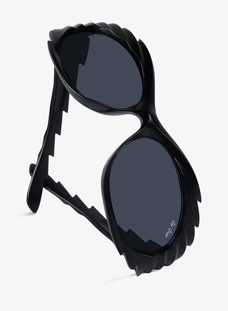 Woggles  Red Pappy Glisune Black Rectangle Sunglasses for Men | Best Price UAE
