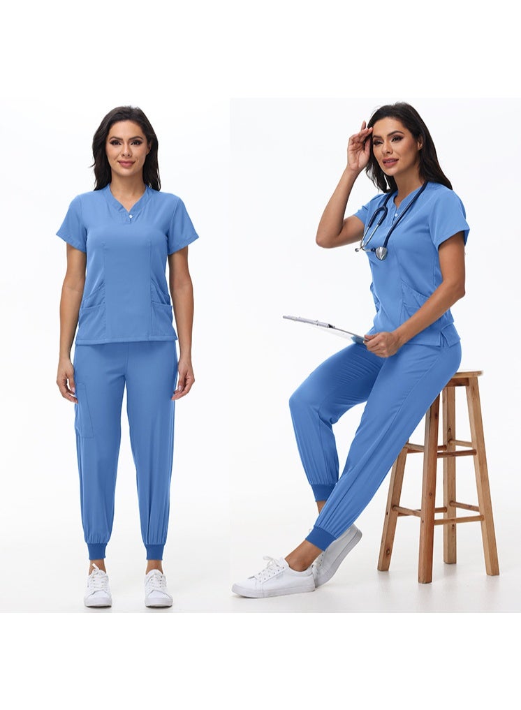 NIBEMINENT Beauty Salon Overalls Dental Nursing  Set Surgical Workwear Hospital Nurse Suit Women Medical Uniform - Image 2