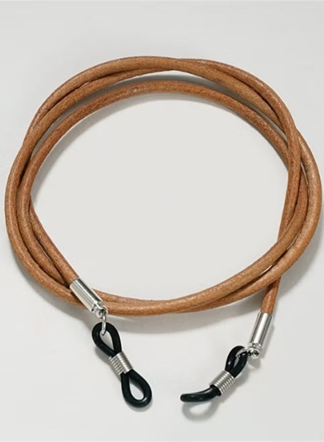 2pcs Fashion new anti-lost cowhide neck glasses rope glasses accessories anti-lost lanyard (black+brown) - Image 4