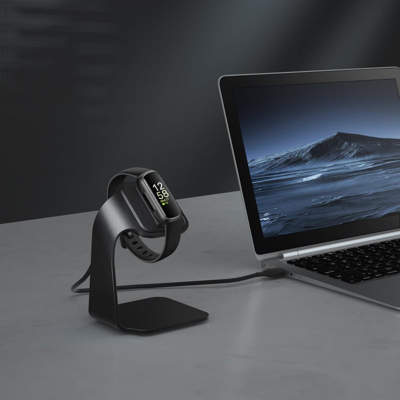 NANW قاعدة شحن NANW متوافقة مع Fitbit Inspire 3، محطة شحن مع كابل بطول 4.5 قدم، ملحقات بديلة لساعات Inspire 3 الذكية، باللون الأسود - Image 5