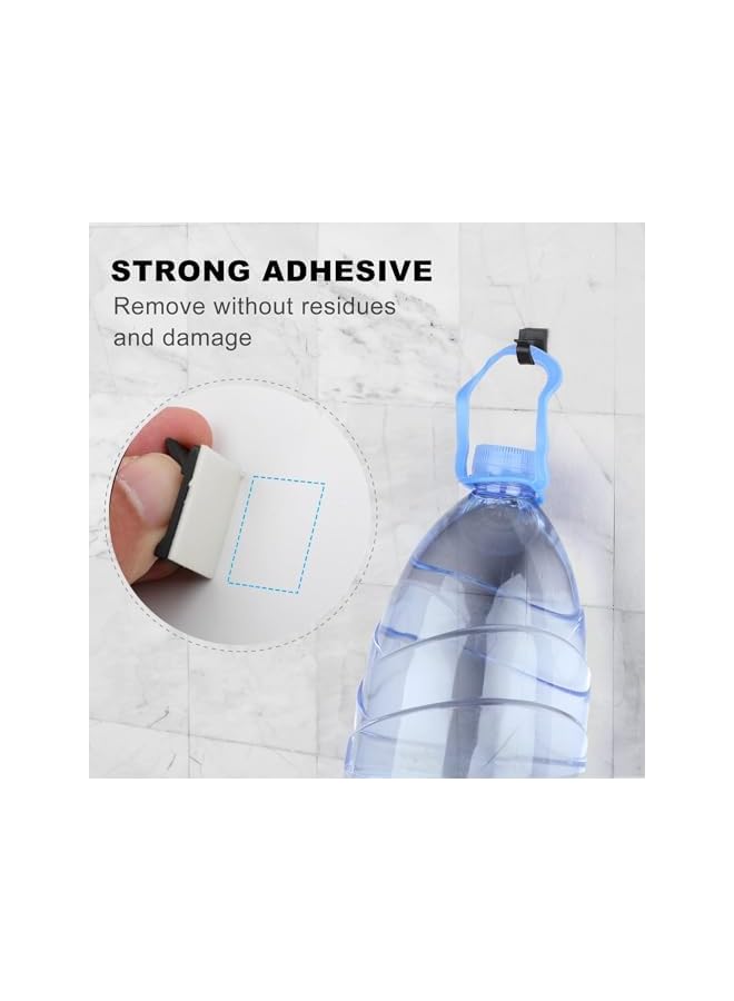 Green Tiger 100Pcs Small White Black Adhesive Cable Clips for Cord Management Under Desk Nightstand Phone PC Charger Plug Speaker TV Cord Holder Keeper Hook Wall Wire Organizer Car Dash Cam - Image 4