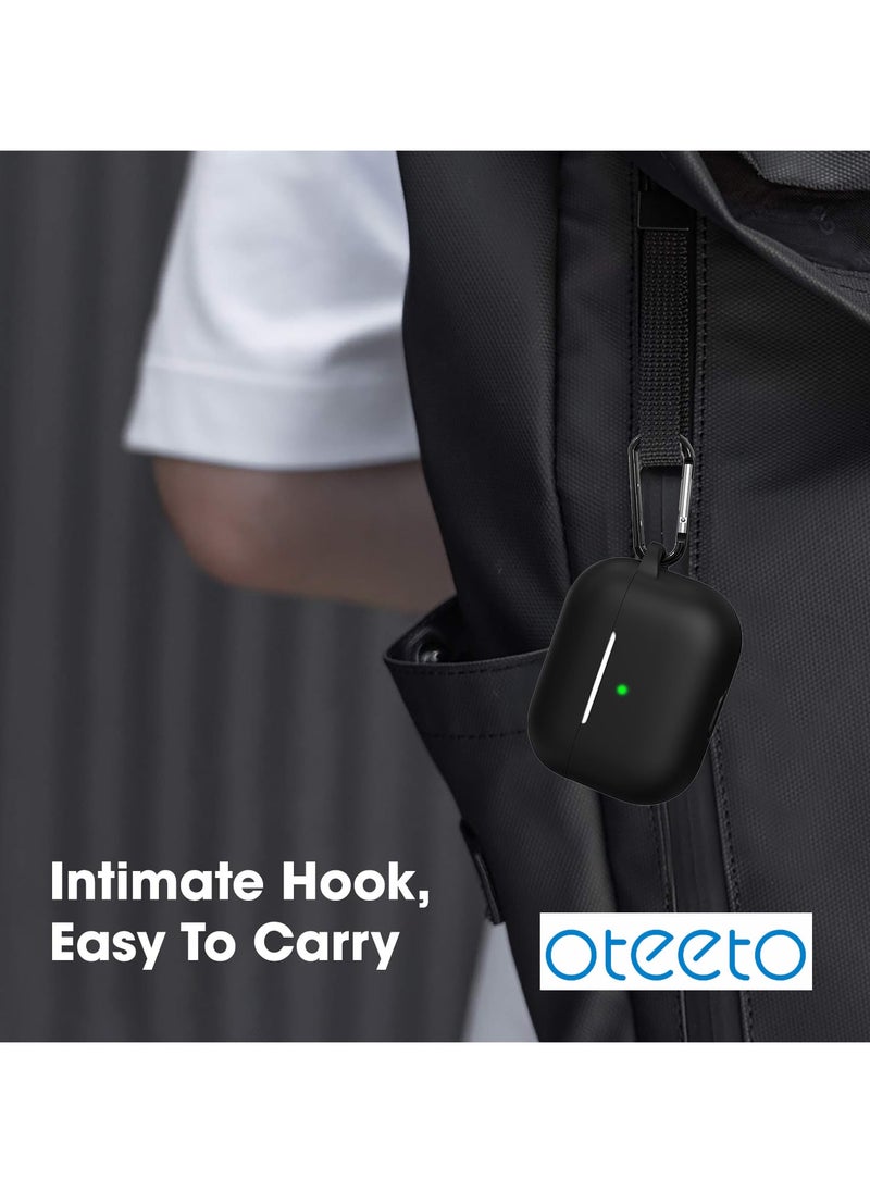 Oteeto Oteeto AC05 Full Protection Silicone Earpod Case Designed For Aipods Pro and Airpods Pro 2 Black  - Image 4