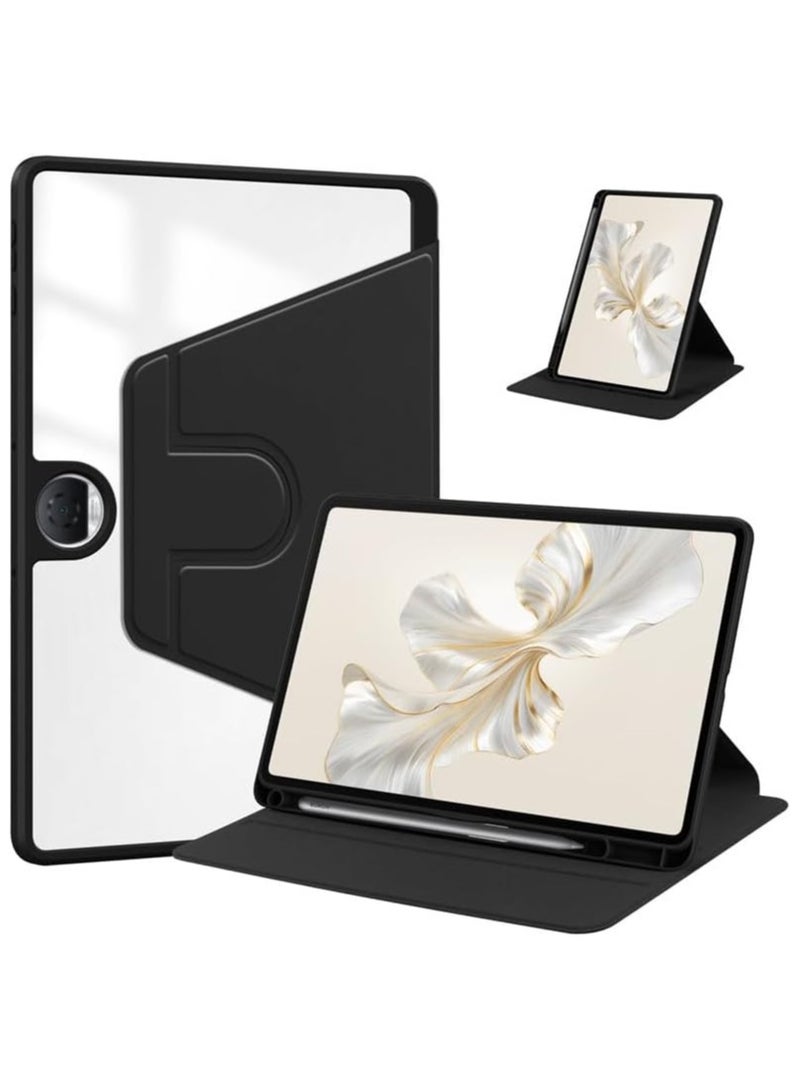 عام حافظة متوافقة مع لوحة الشرف 9 12.1 بوصة مع حامل قلم ، حامل دوار 360 درجة فوليو فليب غطاء لوحي ذكي السيارات النوم / ويك حافظة لوحي - Image 1