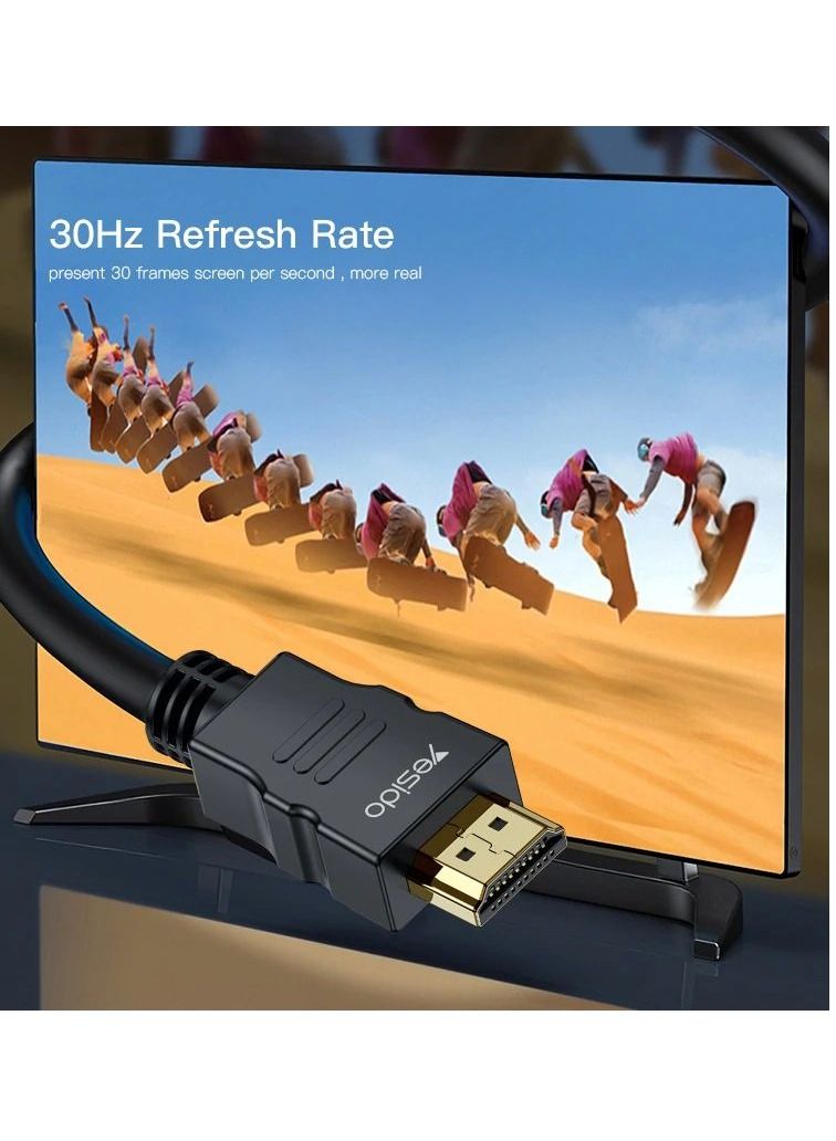 Yesido 4k 30Hz Ultra-clear HDMI Cable HD Display Video Cord For Computer TV Projector Hm09  - Image 3
