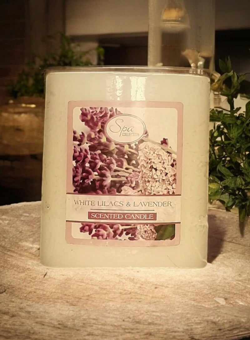White Lilac and Lavender Scented Candle