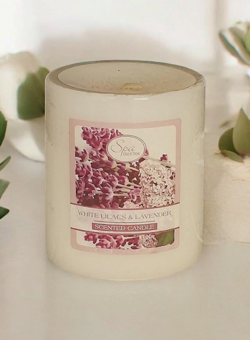 White Lilac and Lavender Scented Candle