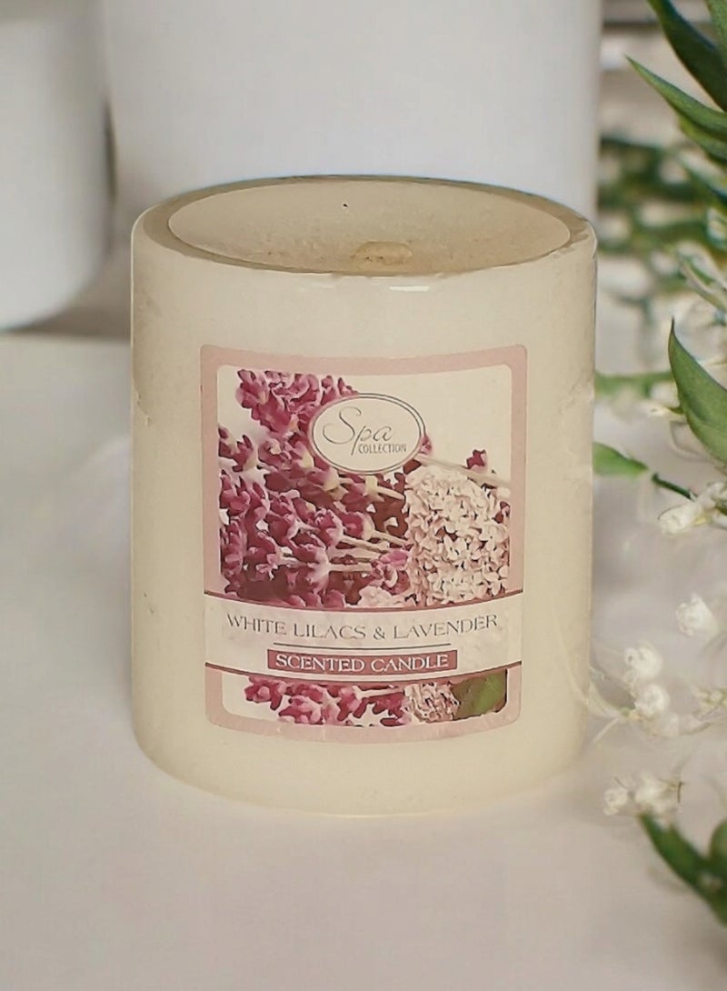 White Lilac and Lavender Scented Candle
