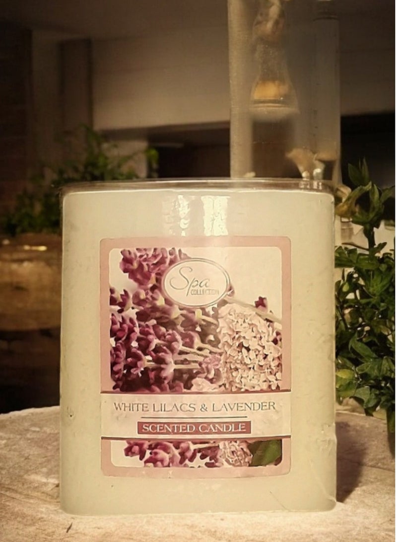White Lilac and Lavender Scented Candle