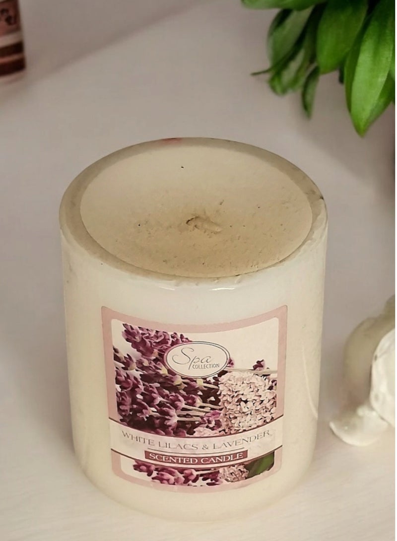 White Lilac and Lavender Scented Candle