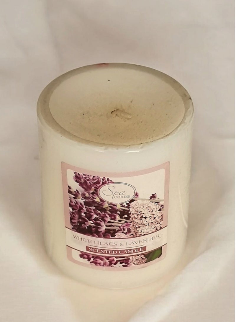 White Lilac and Lavender Scented Candle