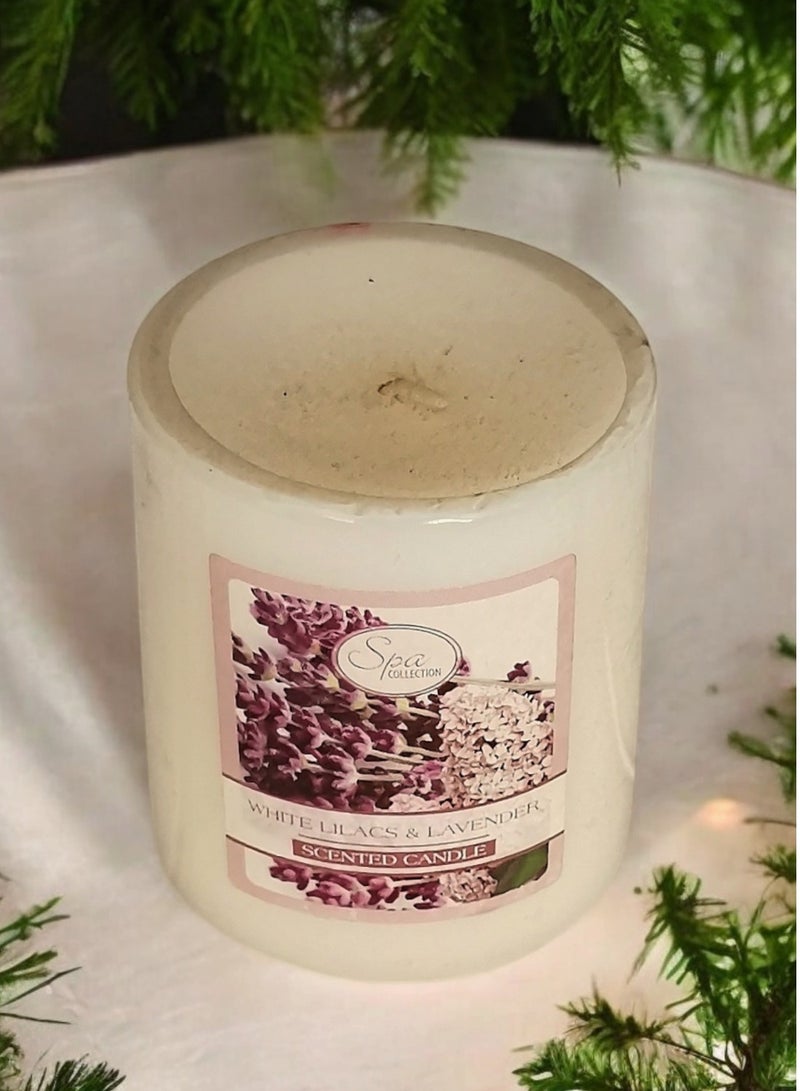 White Lilac and Lavender Scented Candle