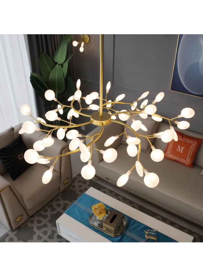 فرع شكل اليراع ثريا تركب بالسقف غرفة المعيشة ديكور غرفة نوم G4 Led الإضاءة مصباح معلق داخلي ، 30 ضوء  - Image 2
