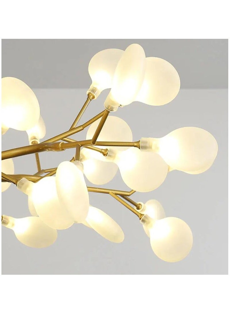 فرع شكل اليراع ثريا تركب بالسقف غرفة المعيشة ديكور غرفة نوم G4 Led الإضاءة مصباح معلق داخلي ، 30 ضوء  - Image 3