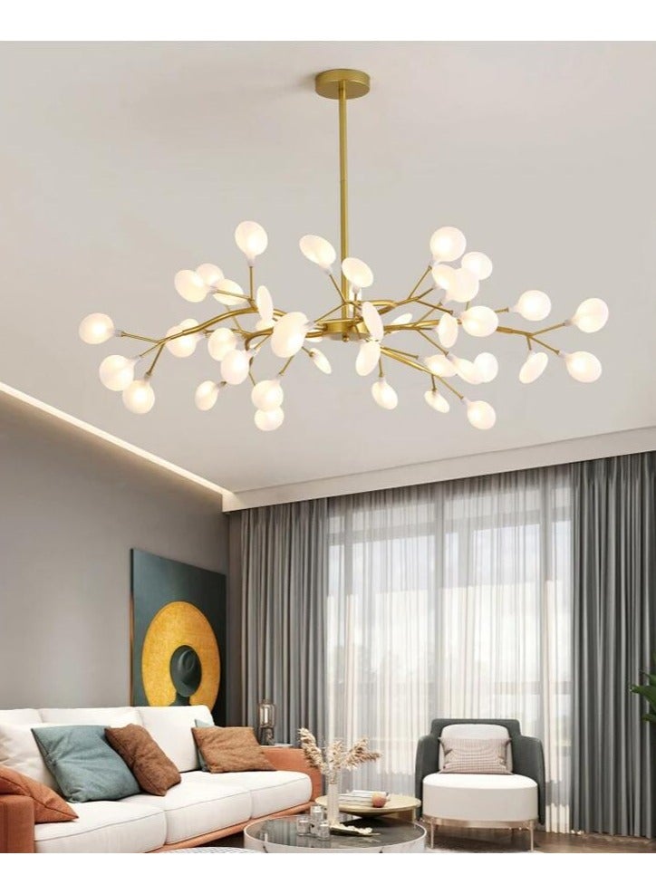 فرع شكل اليراع ثريا تركب بالسقف غرفة المعيشة ديكور غرفة نوم G4 Led الإضاءة مصباح معلق داخلي ، 30 ضوء  - Image 4