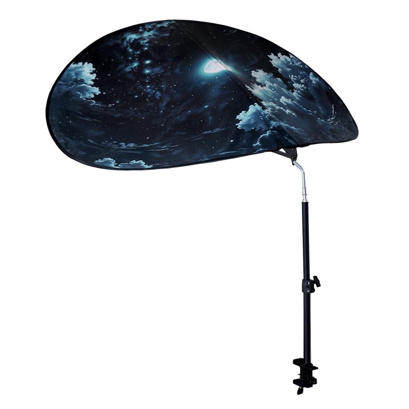 VSUNTENT Large Size 52''Office Cubicle Shade Cubicle Desk Light Shield to Block Anti-Glare Cover Light Sensitive Professionals Cubicle Light Quick Install Shading Light Shade with Clamp(Patent Pending) - Image 1