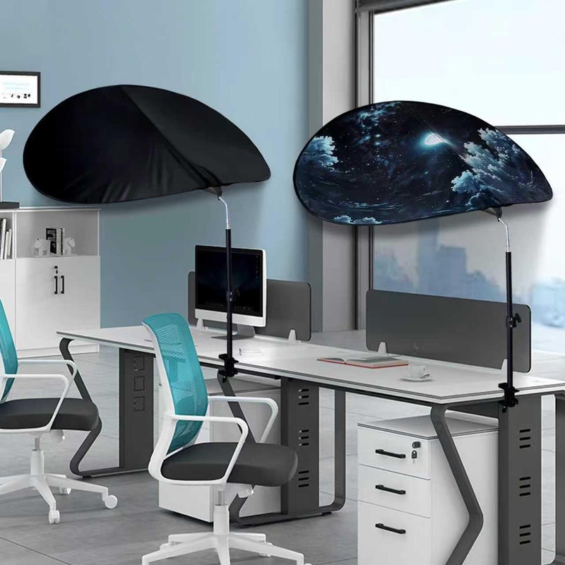 VSUNTENT Large Size 52''Office Cubicle Shade Cubicle Desk Light Shield to Block Anti-Glare Cover Light Sensitive Professionals Cubicle Light Quick Install Shading Light Shade with Clamp(Patent Pending) - Image 5