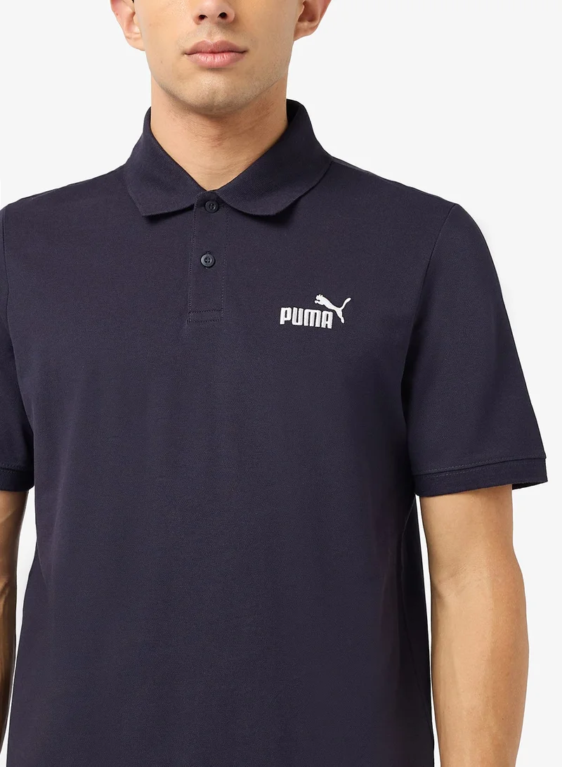 PUMA new navy Essential Logo Pique Polo for Men | Best Price UAE