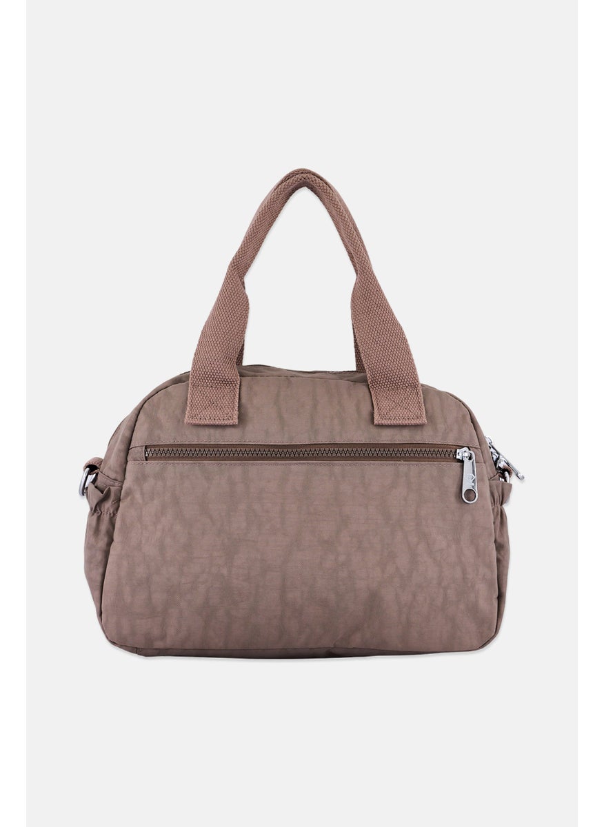 I Love Fashion Women Brand Logo Handbag 31 L x 21 H x 12 W cm, Taupe  - Image 3