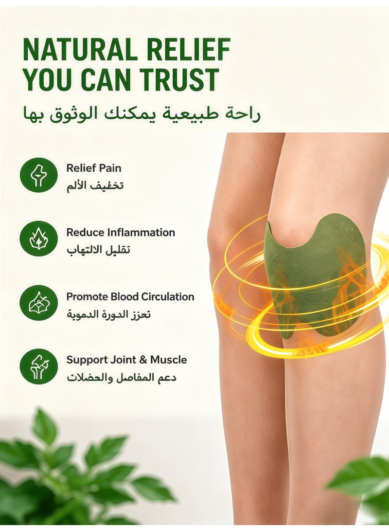 MQ 24 PCS Knee Patches,Pain Relief Patches,Warming Herbal Patches for Knee Patch, Natural Extract Sticker for Knee,Hand, Back, Neck, Shoulder,Chinese Herbal Natural Knee Joint Pain Relief Patch Knee Pain Treatment Plaster and Pads for Knee - Image 2