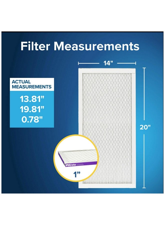 FILTRETE Filtrete 14x20x1 AC Furnace Air Filter, MERV 12, MPR 1500, CERTIFIED Asthma & Allergy Friendly, 3-Month Pleated 1-Inch Electrostatic Air Cleaning Filter, 4-Pack (Actual Size 13.81x19.81x0.78 in)  - Image 2