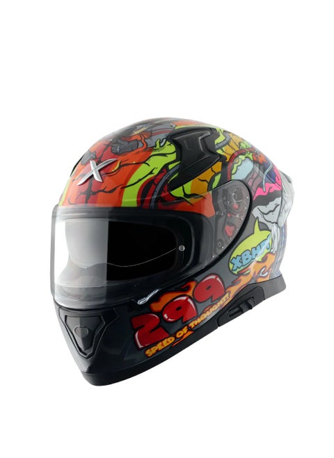 AXOR Apex XBHP 299 Helmet Neon Yellow Blue Size Large