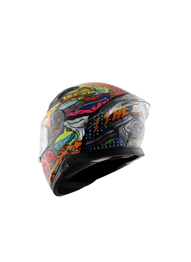 AXOR - AXOR Apex XBHP 299 Helmet Neon Yellow Blue Size Large - Image 1