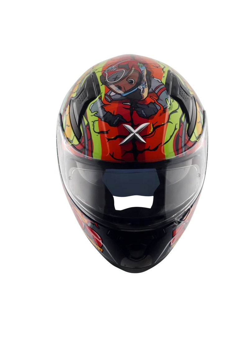 AXOR - AXOR Apex XBHP 299 Helmet Neon Yellow Blue Size Large - Image 1