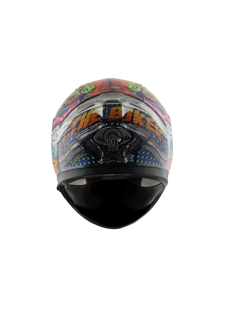 AXOR - AXOR Apex XBHP 299 Helmet Neon Yellow Blue Size Large - Image 1