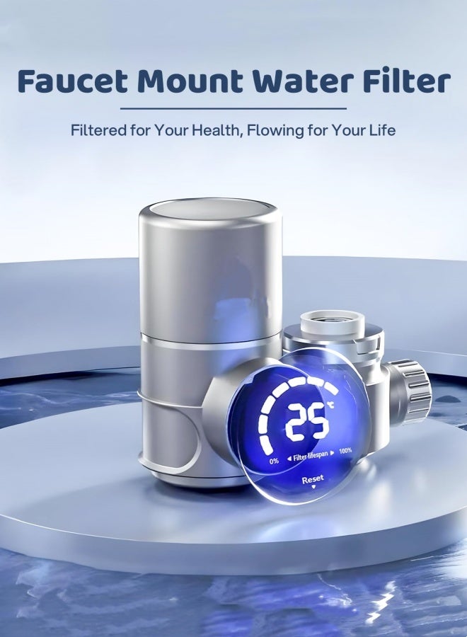إم مياويان جهاز تنقية مياه مُثبّت على الصنبور - فلتر مياه LED | كفاءة ترشيح 99% مع فلتر ألياف الكربون لإزالة الشوائب. مناسب للحنفيات القياسية. - Image 4