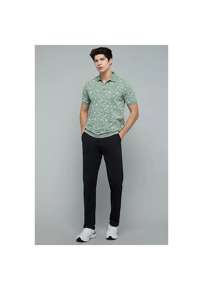 R&b Printed Polo T-Shirt with Short Sleeves