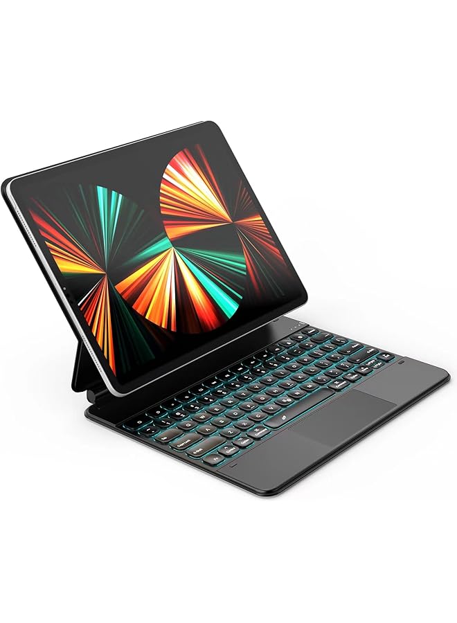 erorex Arabic And English Ipad Magic Keyboard Case For 12.9 Inch. Wireless Backlit Multi Touch Trackpad Keyboard Ipad Pro 12.9 - Image 1